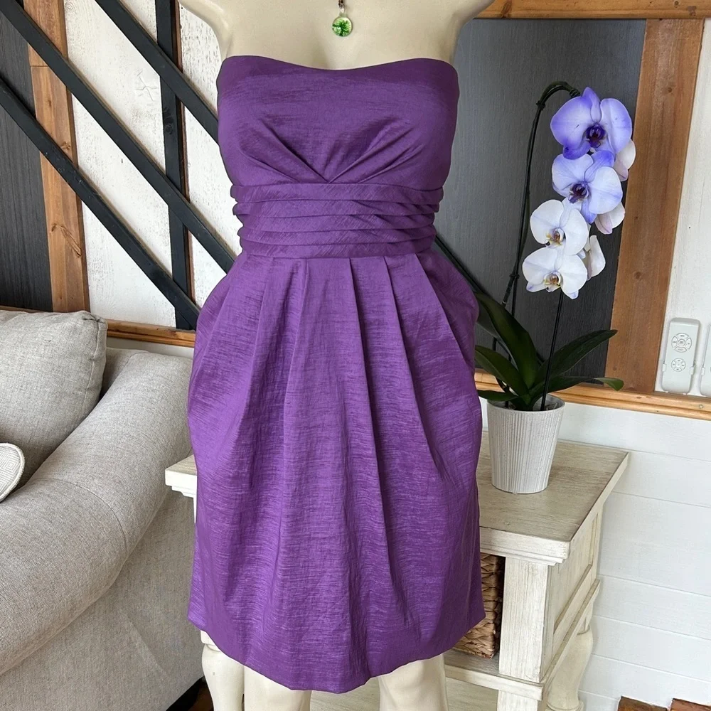 nw nightway cocktail dress Nw Nightway | Dresses | Nw Nightway Purple Strapless Party Dress Xl Womens  Dress Prom Homecoming